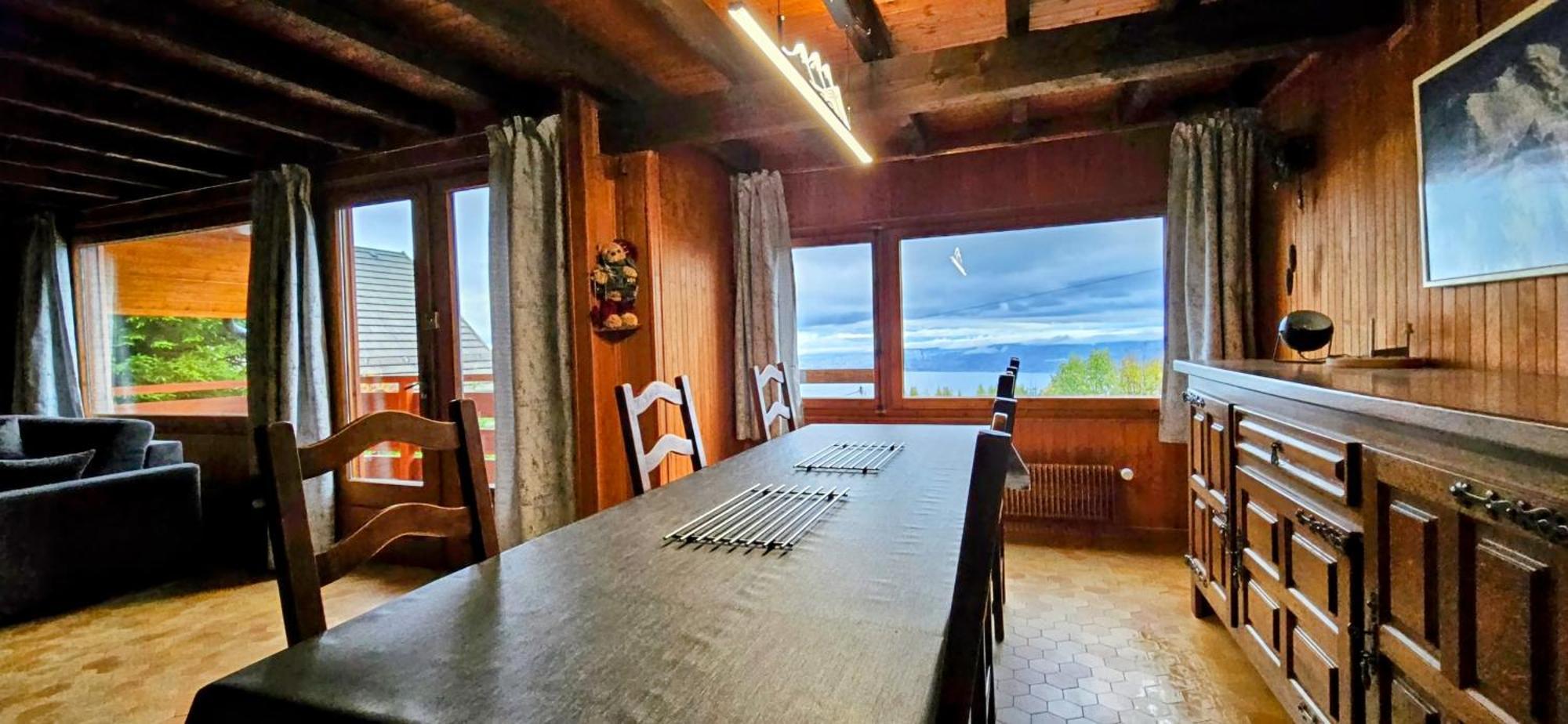 Chalet Les Alpages Vue Panoramique Sur Le Lac Leman Thollon-les-Mémises Extérieur photo